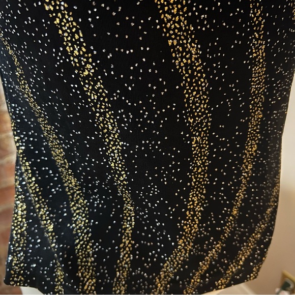 Vintage Black, Silver and Gold Sparkle, Shimmer Tank/Top -Size L -TP11 - Picture 5 of 10